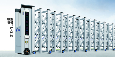 鋁合金電動(dòng)伸縮門L-2.2 銀色